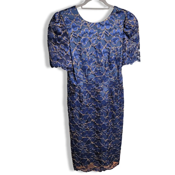 Vintage LESLIE FAY Evenings 90s Formal Cocktail Dress 6 - Picture 4 of 10